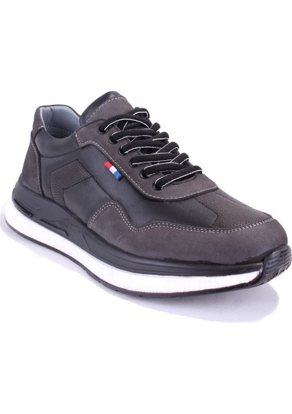 DMA08-1976 Siyah Ortopedik Günlük Erkek Deri Ayakkabı