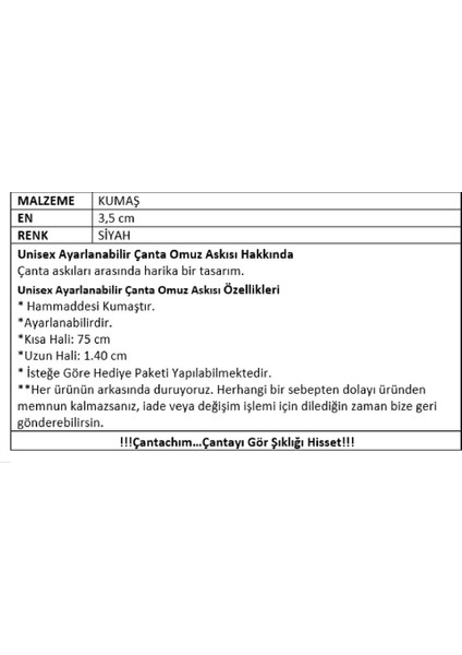 Omuz Askısı Deri Çanta Ayarlanabilir Siyah fırsatları