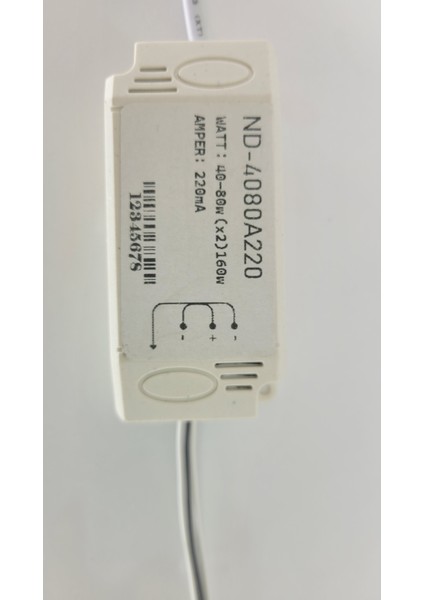 LED DRIVER/TRAFO (40W-80W) (X2-ÇİFT ÇIKIŞ), 182V-364V, 220MA) Avize