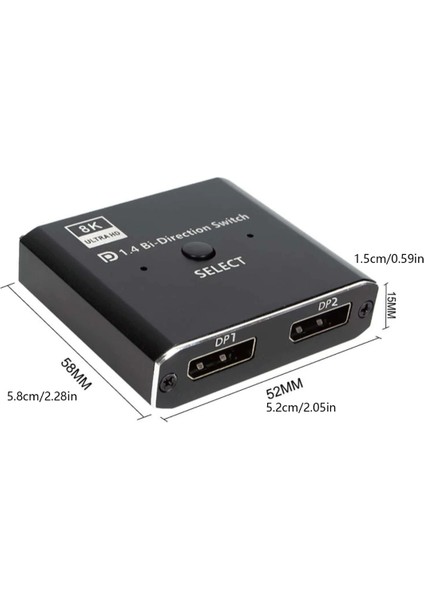 4284 8k Displayport Kumandalı Çift Yönlü Çoklayıcı Switch Splitter
