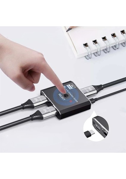 4284 8k Displayport Kumandalı Çift Yönlü Çoklayıcı Switch Splitter