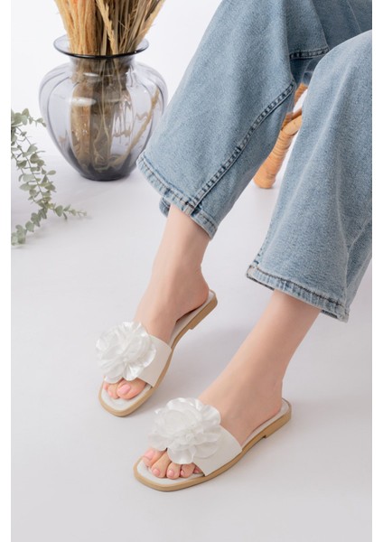 Gül Detay Kadın Terlik Rahat Hafif Taban modelleri