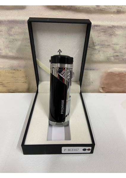 Promise Marka 4 Ateşlemeli Siyah Gri Puro Çakmağı Isme Özel Çakmak fırsatları