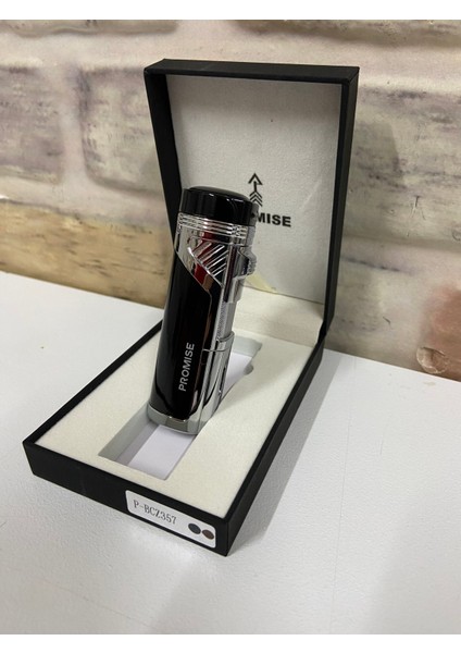 Promise Marka 4 Ateşlemeli Siyah Gri Puro Çakmağı Isme Özel Çakmak indirimleri