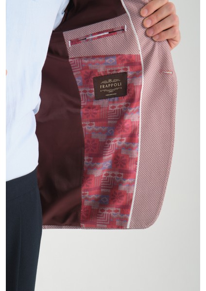 Galdino Erkek Bordo Kendinden Desenli Slim Fit Mono Yaka Blazer Ceket fırsatları