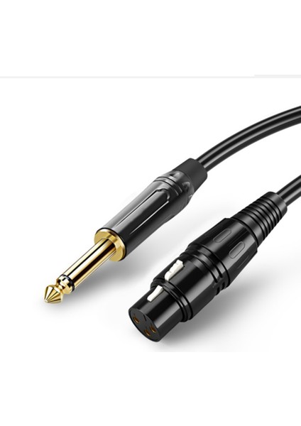 Ses Kablosu Xlr Dişi 6.35MM Jak Fişi Erkek Konnektör Altın Kaplama Enstrüman Gitar Mikrofon Bas (5m) (Yurt Dışından)