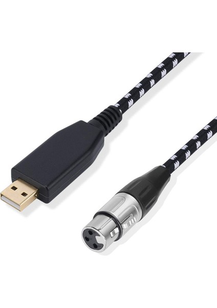 USB Kadın Mikrofon Kayıt Kablosu 3 Metre Ses Konektörü Kablosu Adaptörü Müzik Aleti Kayıt Karaoke (Yurt Dışından) fiyatları