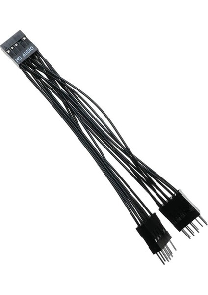 Anakart Ses Hd Uzatma Kablosu 9pin 1 Kadın 2 Erkek Y Splitter Kablo Siyah Pc Dıy Için 10 cm (Yurt Dışından)