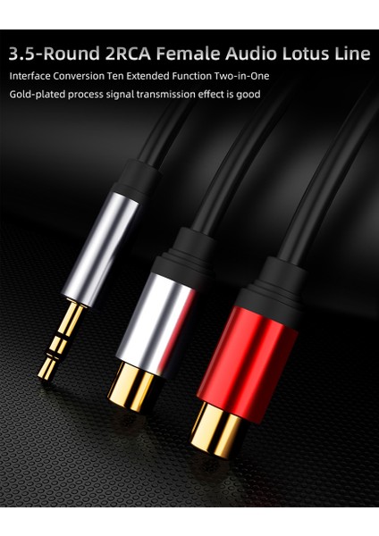 3.5mm Erkek - 2rca Dişi Stereo Jak Aux Ses Kablosu Y Adaptörü Rca Kablosu iPhone Mp3 Tablet Bilgisayar Hoparlörler Pc Için (Yurt Dışından) fiyatları