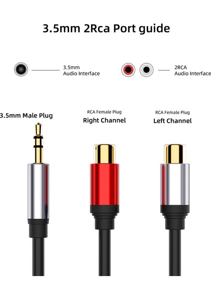 3.5mm Erkek - 2rca Dişi Stereo Jak Aux Ses Kablosu Y Adaptörü Rca Kablosu iPhone Mp3 Tablet Bilgisayar Hoparlörler Pc Için (Yurt Dışından) modelleri