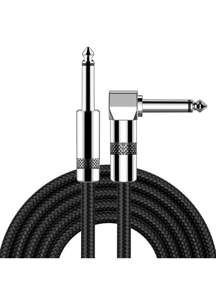 Gitar Kablosu 10FT Elektrikli Alet Kablosu Gitar Bas Amp Kablosu Elektrikli Mandolin Gitar Klavye Ses Kablosu (Yurt Dışından)