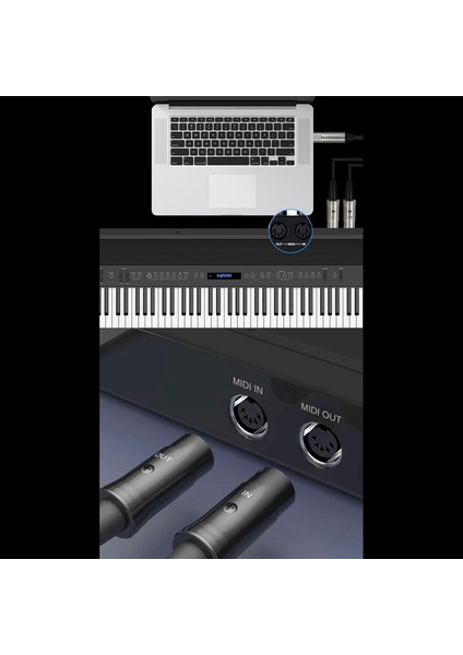 Hifing USB Giriş-Çıkış Mıdı Kablosu Bir Giriş Bir Çıkış Arayüzü 5 Pin Hat Dönüştürücü Pc'den Müzik Klavyesi Adaptör Kablosu (Yurt Dışından)
