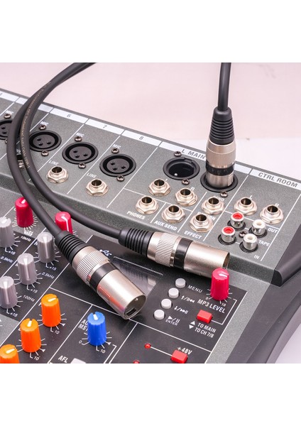 Pin Xlr Dişi - Çift Xlr Erkek Y Ayırıcı Kablo Xlr Ayırıcı Kablo Mikrofon Ayırıcı Kablosu Ses Adaptörü 50CM A (Yurt Dışından)