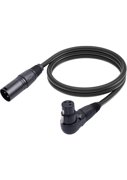 1 Adet Xlr Mikrofon Uzatma Kablosu Adaptörü 90 Derece Xlr Dişi - Düz Xlr Erkek 3-Pinli Mikrofon Kablosu 1m (Yurt Dışından)