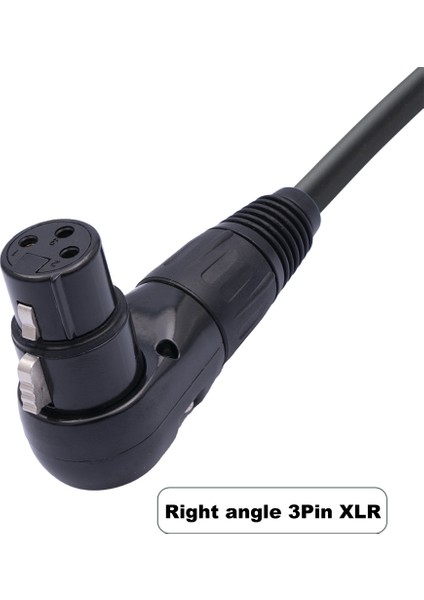 1 Adet Xlr Mikrofon Uzatma Kablosu Adaptörü 90 Derece Xlr Dişi - Düz Xlr Erkek 3-Pinli Mikrofon Kablosu 1m (Yurt Dışından)