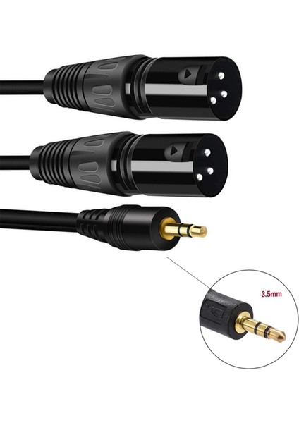 3 5 mm Jak - Xlr Ses Kablosu Trs Stereo 3 5 mm - 2xlr Dişi Ayırıcı Mikser Hoparlörler Amplifikatörler Için 1 5 Metre (Yurt Dışından) fırsatları