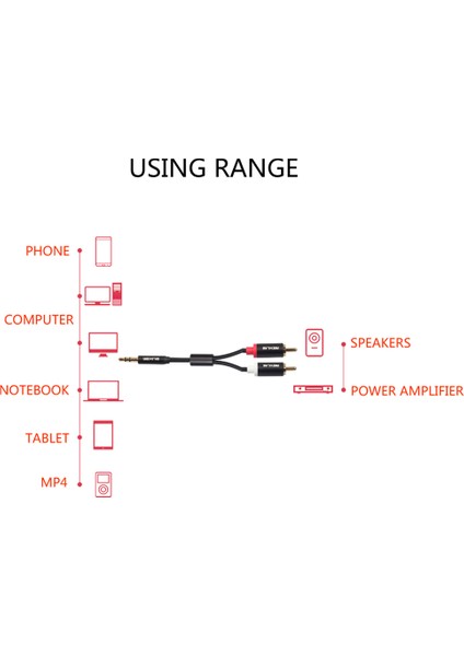 Rexlıs 3.5mm - 2rca Y Ayırıcı Stereo Ses Kablosu Çift Yönlü 2 Rca - 3.5mm Aux Erkek Tipi Çift Korumalı Uçlar Metal Kabuk-Siyah 1m (Yurt Dışından) fırsatları