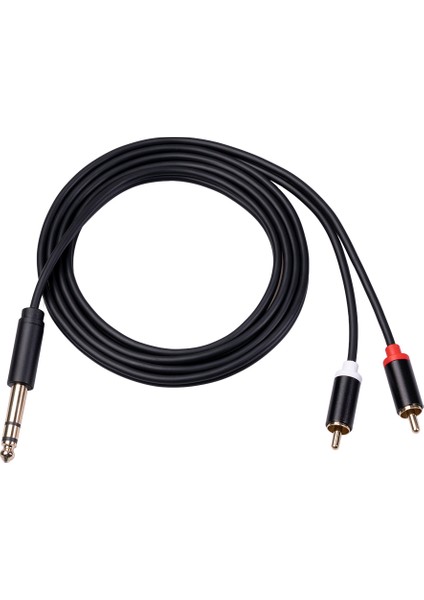 6 35 mm - 2rca Kablo Rca Kablosu 6 35 mm Erkek - 2 Rca Erkek Stereo Ses Adaptörü Y Ayırıcı Rca Kablosu -3 Metre (Yurt Dışından)