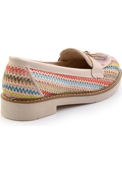 Bej Çok Renkli Kadın Loafer Ayakkabı K01257060828 modelleri