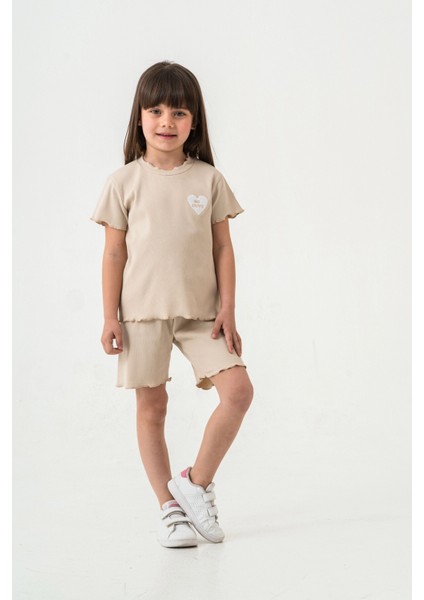 So Cute Nakışlı Şortlu Takım 50355