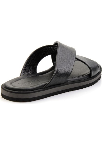 Siyah Leather Erkek Terlik E04801040140 modelleri