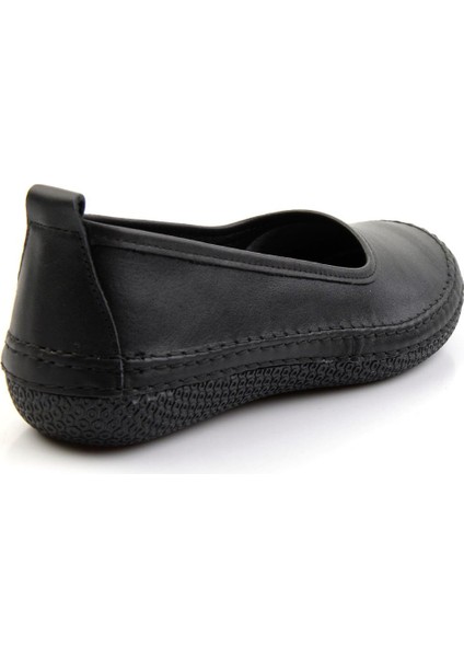 Siyah Leather Kadın Babet K01303018403 modelleri