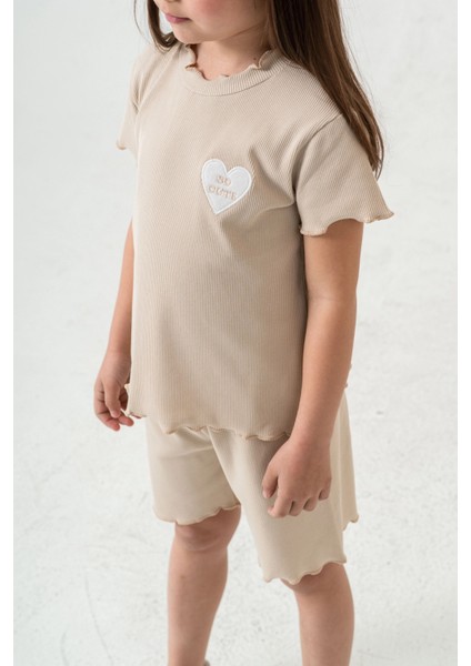 So Cute Nakışlı Şortlu Takım 50355