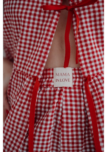 Check Kırmızı Ekoseli Fiyonklu Şort Pijama Altı fiyatları