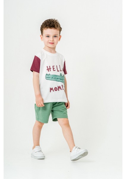 Sevimli Timsah Baskılı Şortlu Takım 50303 fırsatları