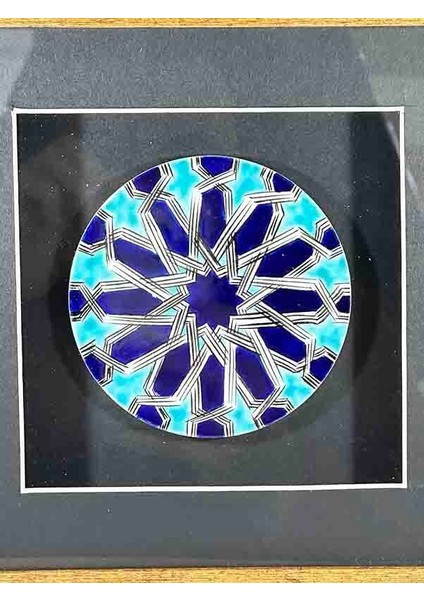Iznik Çini Selçuklu Yıldızı Motifli Paspartulu Plaket fiyatları