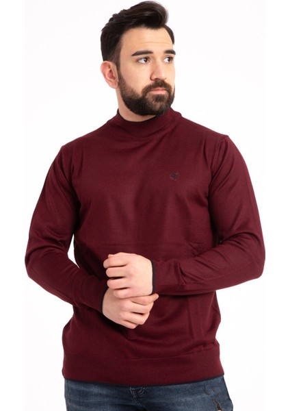 Erkek Ince Yün Triko Örgü Regular Kalıp Baba Yarım Balıkçı Yaka Boğazlı Kazak Bluz 5140 fiyatları