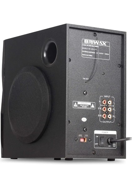 Bluetoothlu 4+1 Dijital Ekran Radyolu USB Tf Destekli Ses Sistemi 52 Watt