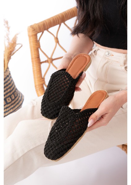 Kadın Dantel Işlemeli Ev Terliği Dış Mekan Terliği