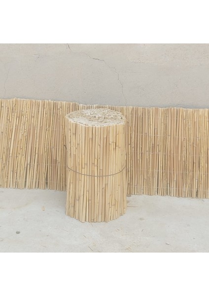 Natural 25CM x 500CM Bambu Kamış Hasır Çit Dekoratif Bahçe Balkon ve Duvar Çiti Reed Fence