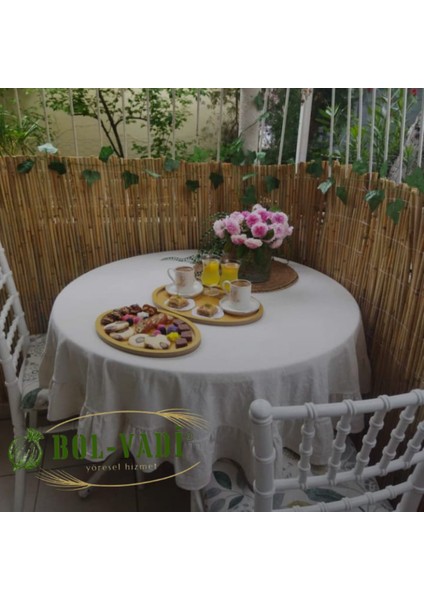 80CM Yükseklik x 150CM Genişlik Bambu Kamış Hasır Çit Dekoratif Bahçe Balkon ve Duvar Çiti Reed Fence