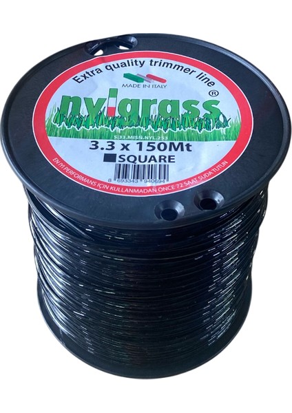 Misina 3.3X150 Metre 4 Köşe Siyah - Square