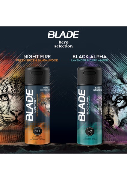 Hero Selection Serisi Black Alpha Erkek Deodorant 4X150 ml