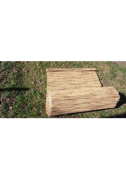 125CM Yükseklik x 600CM Genişlik Doğal Bambu Kamış Hasır Çit Dekoratif Bahçe Balkon ve Duvar Çiti Reed Fence
