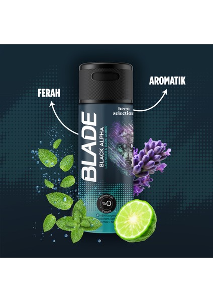 Hero Selection Serisi Black Alpha Erkek Deodorant 3X150 ml