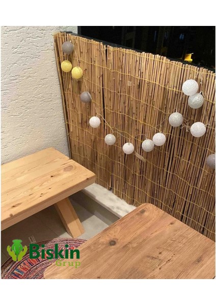 Natural 50CM x 300CM Bambu Kamış Hasır Çit Dekoratif Bahçe Balkon ve Duvar Çiti Reed Fence
