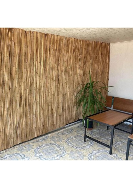 175CM Yükseklik x 150CM Genişlik Doğal Bambu Kamış Hasır Çit Dekoratif Bahçe Balkon ve Duvar Çiti Reed Fence