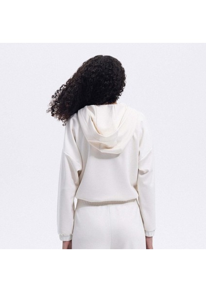 EF209-1-OF Kapüşonlu Kadın Sweatshirt - Ekru fiyatları