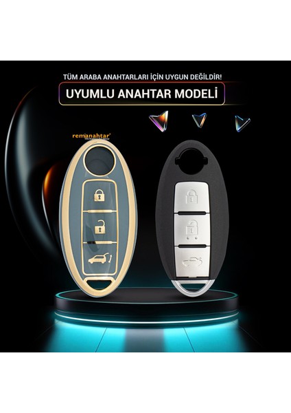 X-Trail 3 Buton Smart Nano Anahtar Kılıfı Mavi