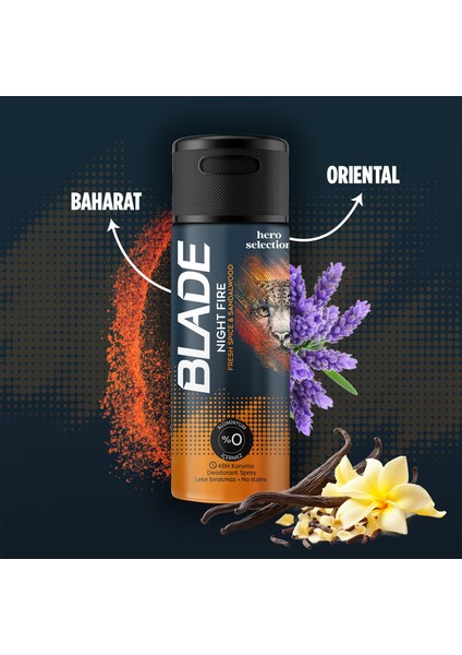 Hero Selection Serisi Night Fire Erkek Deodorant 3X150 ml
