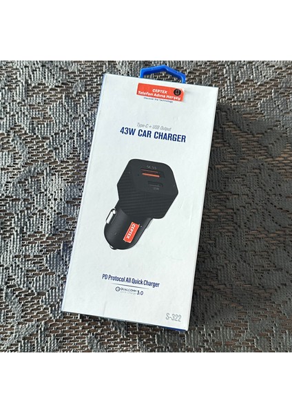 Araç Şarj Aleti 43w Çakmaklık Başlık S-322