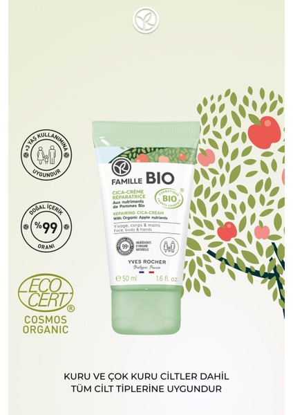 Tüm Aile Için Organik Sertifikalı Onarıcı Famille Bio Cica Krem-50 Ml-90378