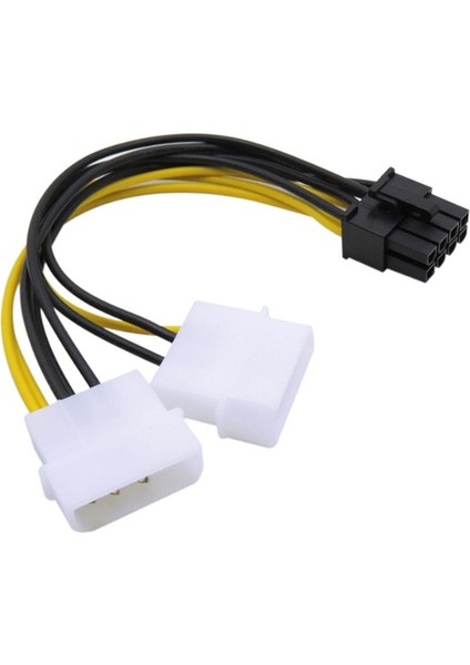 Marsnaska Güç Kablosu 2 Ide Çift 4pin Ide Erkek 8 Pin Dişi Pcı-E Y Ide Güç Kablosu Adaptör Konnektörü Video Kartı Için (Yurt Dışından)