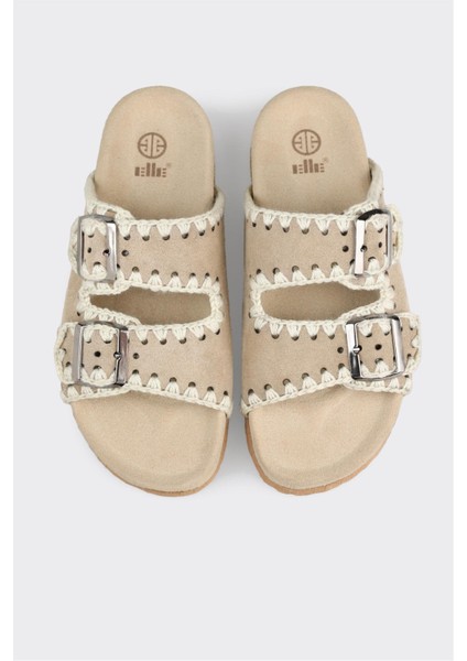 Bej Deri Kadın Düz Terlik fırsatları