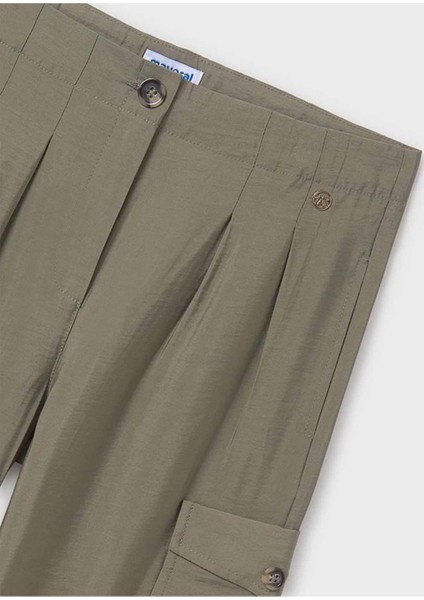 Yazlık Kız Çocuk Kargo Pantolon - Haki Yeşil modelleri