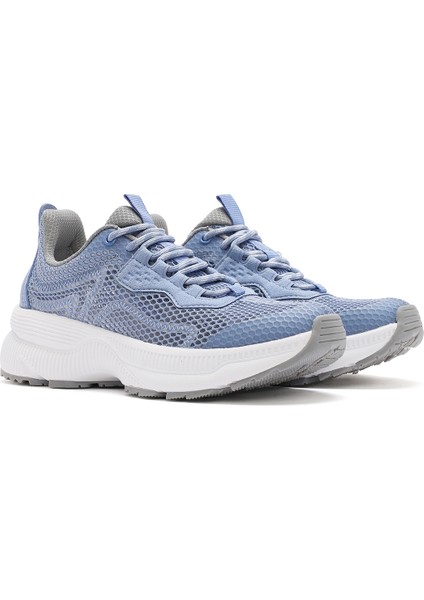 Kadın Mavi Bağcıklı Kalın Tabanlı Kumaş Sneaker 25SFE48576F
